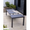 Table de jardin extensible en aluminium gris anthracite Cassis, 8 places, Delorm