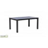 Table de jardin extensible en aluminium gris anthracite Cassis, 8 places, Delorm