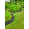 Bordure de jardin noir avec surface texturée, bordure semi-flexible