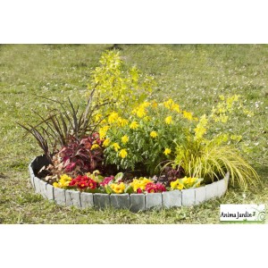 Lot de 20 bordures de jardin imitation pierre grise, 5,10 m