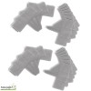 Lot de 20 bordures de jardin imitation pierre grise, 5,10 m