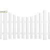 Lot de 10 bordures de jardin décoratives blanches, 6 m