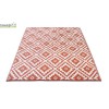 Tapis décoratif pour extérieur Vahine, Terracotta/Blanc