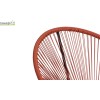 Salon de jardin œuf Ibiza en cordage terracotta, 2 personnes