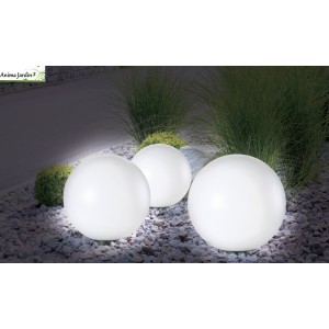 Lot de 2 boules solaire 15 cm, éclairage extérieur, Comete