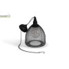 Lampe solaire filaire métal noir, diam.18 cm, Suspension extérieure Luna