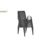 Lot de 6 chaises de jardin Giorgia en métal gris anthracite