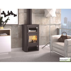 Poêle à bois avec four surround 15,1 kW, Double combustion, Alto