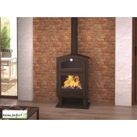 Poêle à bois avec four fermé 11,7 kW, Double combustion, Ulio