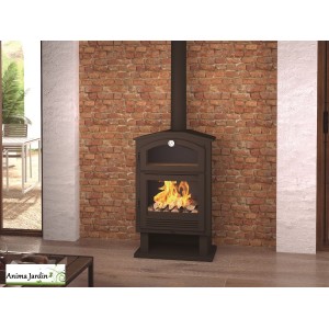 Poêle à bois avec four fermé 11,7 kW, Double combustion, Ulio