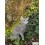 Chat Gris assis 30cm en résine, déco de jardin, Riviera, achat, animal