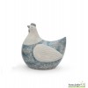 Poule L.18 cm, animal en céramique, décoration extérieure