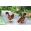 Lot de 2 poules en Métal, H.29 cm, Décoration extérieure