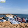 Matelas de plage Blue Stone, Bain de soleil Blue Stone, Motif Marine