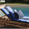 Matelas pour Bain de soleil / Transat, Oleron, Rayure bleu