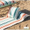 Matelas de plage St Jean De Luz, Bain de soleil, Motif rayure Aqua