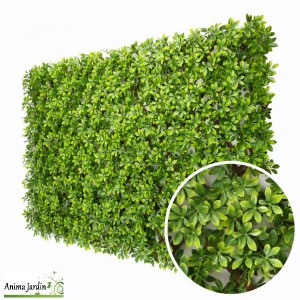 Treillis extensible en PVC, Imitation feuilles de Ficus, 1,8x0,9 m