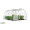 Serre tunnel de jardin blanche 12 m², 4 saisons, 130 gr/m²