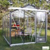 Serre de jardin Essentia 2,36 en aluminium et verre trempé, Brut ou laqué