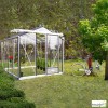 Serre de jardin Essentia 2,36 en aluminium et verre trempé, Brut ou laqué