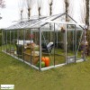 Serre de jardin Essentia 3,09 en aluminium et verre trempé, Brut ou laqué