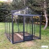 Serre de jardin Luxia 2,36 en aluminium et verre trempé, Brut ou laqué