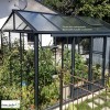 Serre de jardin Luxia 2,36 en aluminium et verre trempé, Brut ou laqué