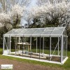 Serre de jardin Luxia 3,09 en aluminium et verre trempé, Brut ou laqué