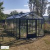 Serre de jardin Luxia 3,09 en aluminium et verre trempé, Brut ou laqué