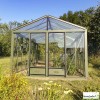 Serre de jardin Supra 3,15 en aluminium et verre trempé, Brut ou laqué