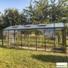 Serre de jardin Supra 3,15 en aluminium et verre trempé, Brut ou laqué