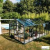 Serre de jardin Supra 3,80 en aluminium et verre trempé, Brut ou laqué