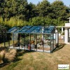 Serre de jardin Supra 3,80 en aluminium et verre trempé, Brut ou laqué