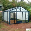 Serre de jardin Supra 3,80 en aluminium et verre trempé, Brut ou laqué