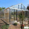 Serre de jardin Supra 4,60 en aluminium et verre trempé, Brut ou laqué