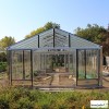 Serre de jardin Supra 4,60 en aluminium et verre trempé, Brut ou laqué