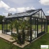 Serre de jardin Supra 4,60 en aluminium et verre trempé, Brut ou laqué