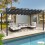 Pergola en acier gris 4x3 m, Lames orientables, Venice