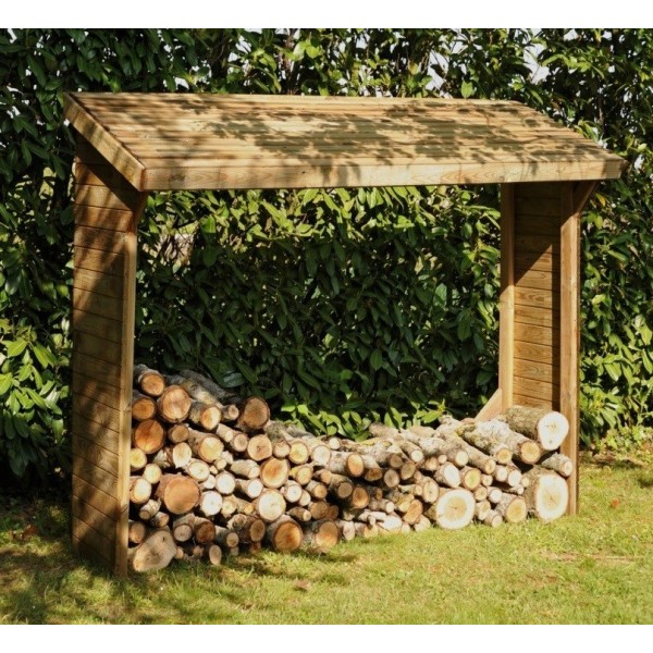 SOLID Abri de jardin bois - Avec abri-bûche de 50cm - 10m² pas cher 