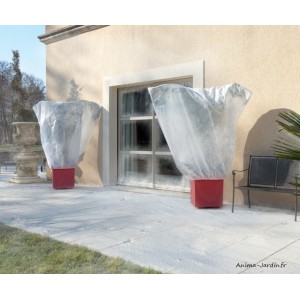 Housse d'hivernage HIVERZIP XL pour grandes plantes - 3 x 1 x 2,10 m -  Blanc