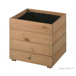 Bac carré ESSENCIA de 40 cm en bois autoclave, Essencia, bac à fleurs, plantes, pas cher, achat