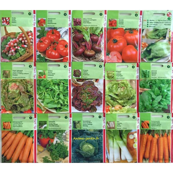 Lot 20 paquets graines légumes potager jardin ouvrier, radis