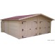 Garage double en bois massif, 42 mm, 35m², double pentes, Foresta, achat, pas cher