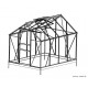 Serre de jardin en aluminium laqué, anthracite, 4,65 m², verre trempé, avec base, achat, pas cher