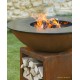 Braséro, Piatto large Corten, ø 94 cm, aspect rouillé naturel, Quoco, plancha, barbecue, braséro 3 en 1, Fargau, achat