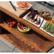 Braséro, Tavolo Corten Large, ø 94 cm, avec meuble, aspect rouillé naturel, Piatto, Quoco, braséro 3 en 1, Fargau, achat