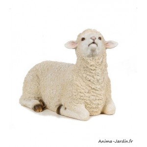 Agneau, 43 cm, animal en polyrésine, décoration du jardin, achat, vente, pas cher