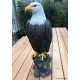 Aigle, 54 cm, sur branche, oiseau, animal en polyrésine, décoration du jardin, achat, vente, pas cher