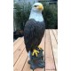 Aigle, 54 cm, sur branche, oiseau, animal en polyrésine, décoration du jardin, achat, vente, pas cher