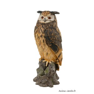 Hibou, Grand-Duc, 51 cm, sur branche, animal en polyrésine, décoration du jardin, achat, pas cher